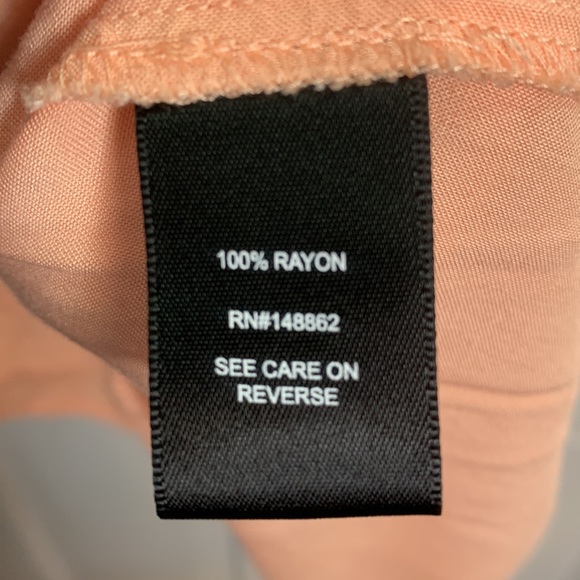 Torrid Babydoll Challis Tie Sleeve Peach Blouse Top W-523 Plus Size 1X - Picture 6 of 8